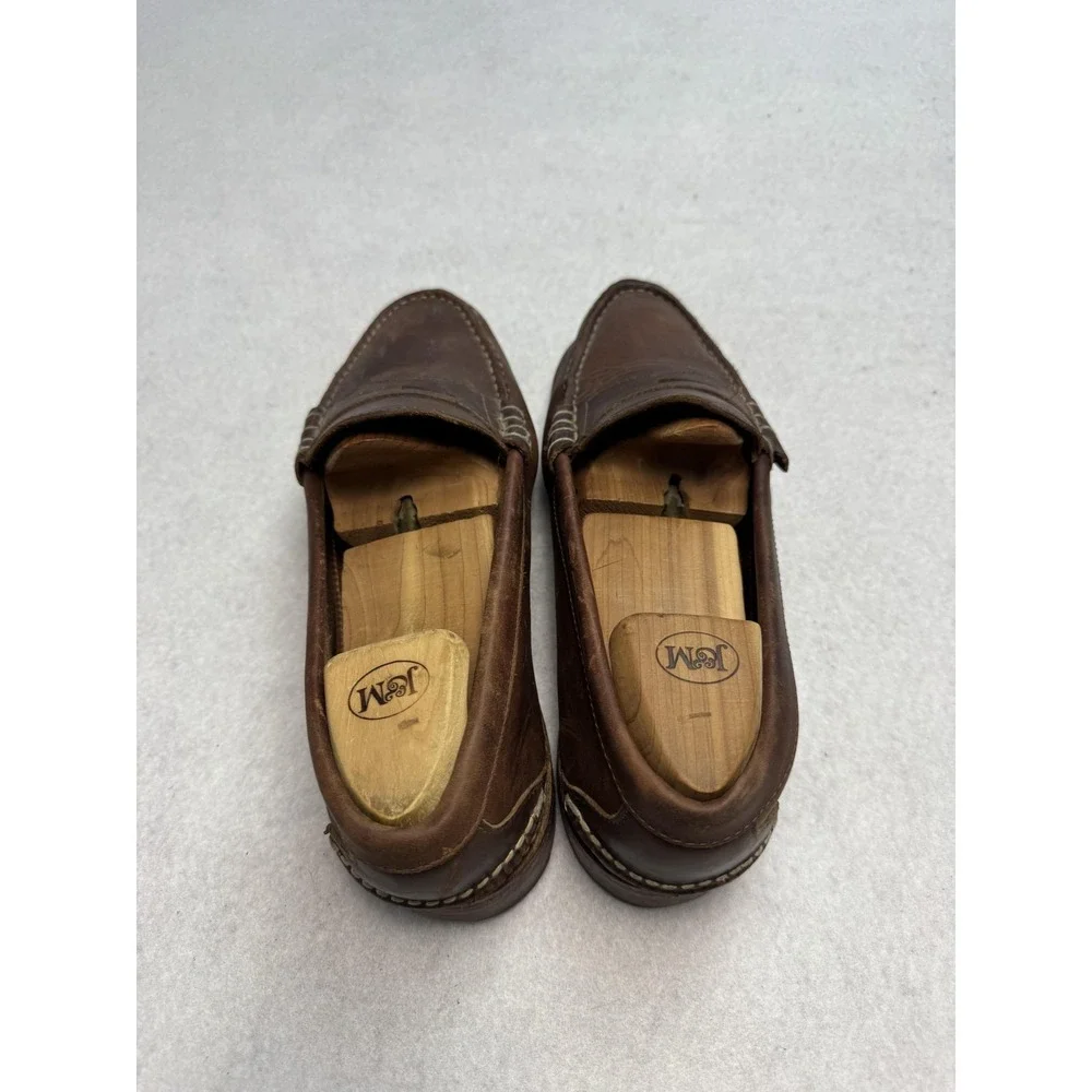 Oak Street Bootmakers Shoes Mens Size 9.5 D Brown Leather Moc Toe Dress Casual - Picture 3 of 11
